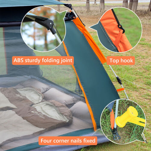 Ultra-Fast Setup 4-5 Person Pop-Up Tent – Lightweight, Durable Outdoor Camping Shelter with UV Protection and Waterproof Features