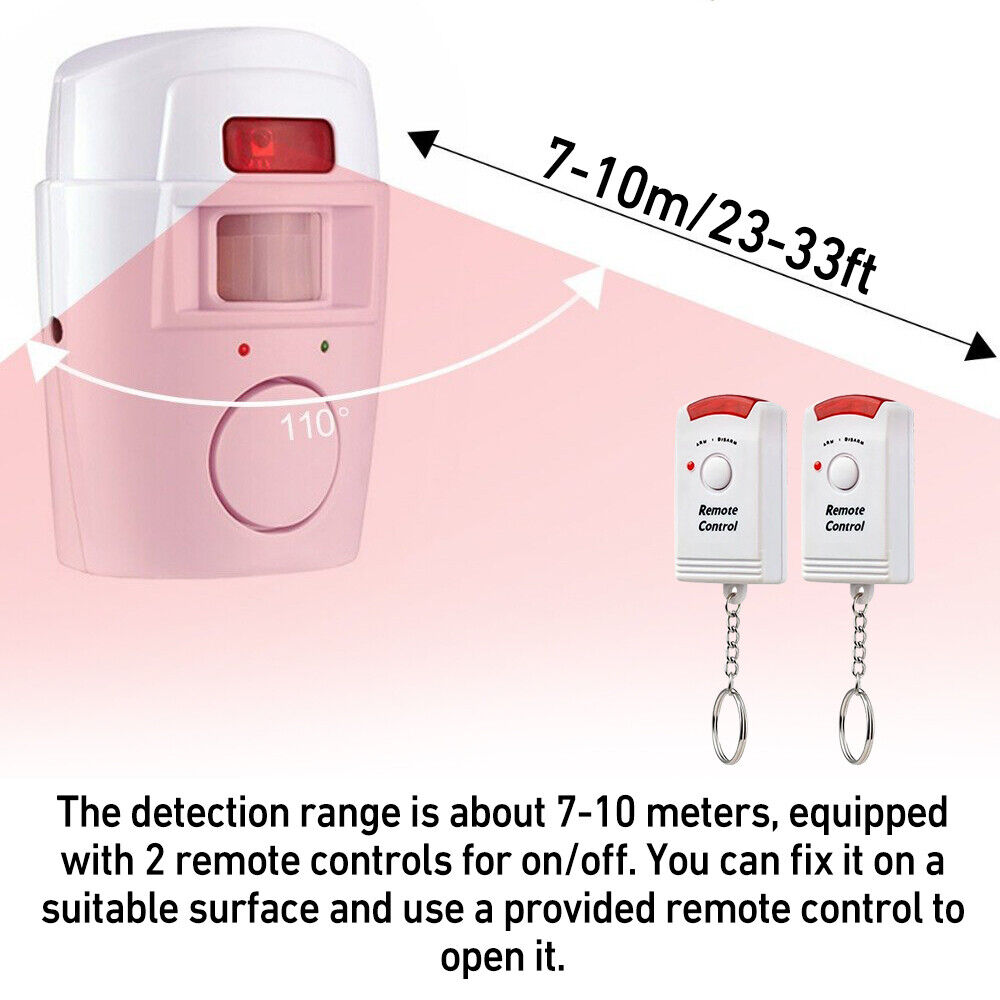 Wireless Motion Sensor Alarm System for Home Security with PIR Detector - Ideal for Doors, Garages, Sheds