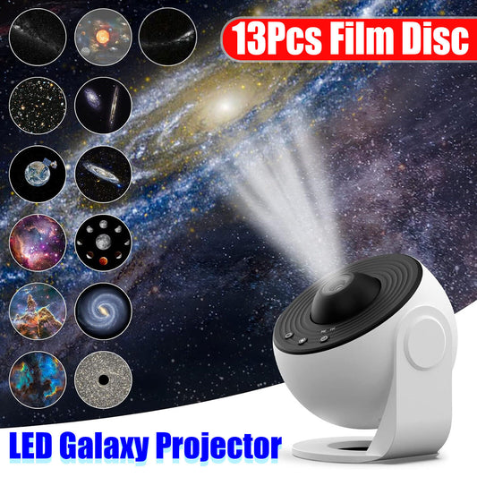 Galaxy Starry Sky Projector 13-in-1 Night Light Rotating LED Planetarium Star Lamp