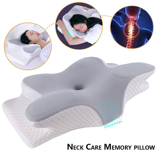 Ergonomic Memory Foam Cervical Pillow: Dual-Height Contour Design for Ultimate Neck Support