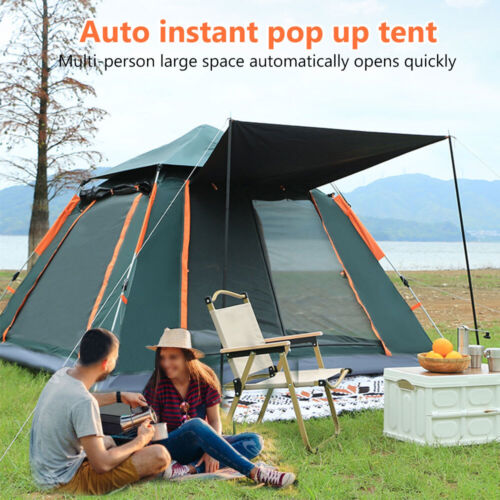 Ultra-Fast Setup 4-5 Person Pop-Up Tent – Lightweight, Durable Outdoor Camping Shelter with UV Protection and Waterproof Features