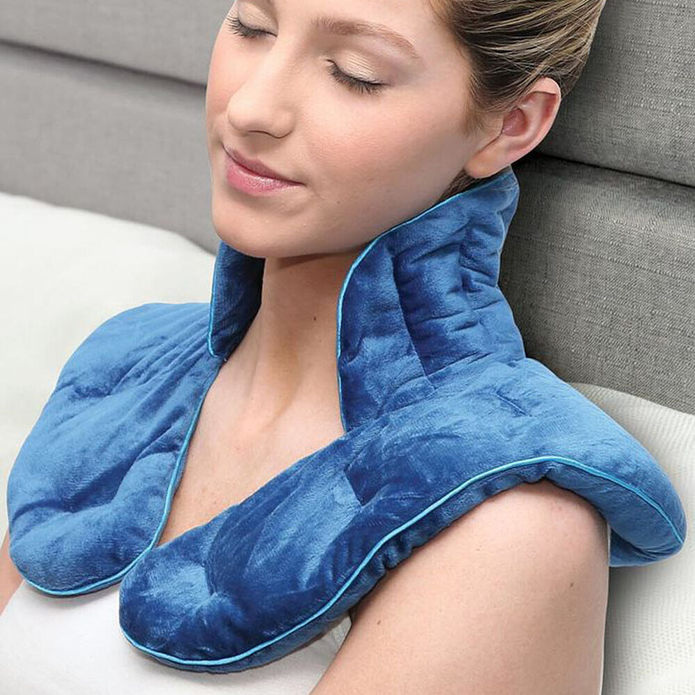 Therapeutic Weighted Neck and Shoulder Wrap with Clay Beads and Lavender - Heat and Cold Therapy