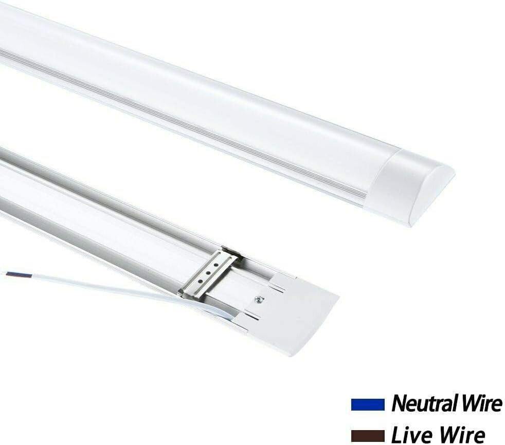 10x40W LED Slim Ceiling Batten Light, 4FT (1200mm), Cool White 6500K