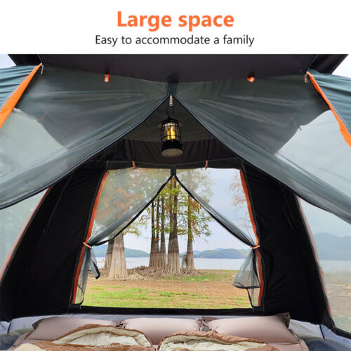 Ultra-Fast Setup 4-5 Person Pop-Up Tent – Lightweight, Durable Outdoor Camping Shelter with UV Protection and Waterproof Features