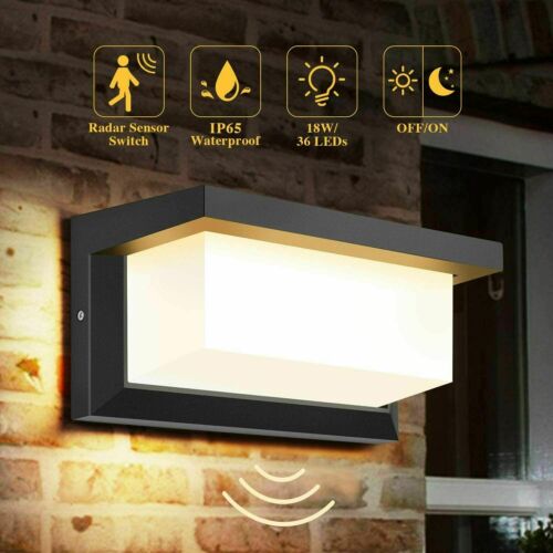 LED Wall Light Waterproof Outdoor Lamp Exterior lights Yard Modern with Sensor