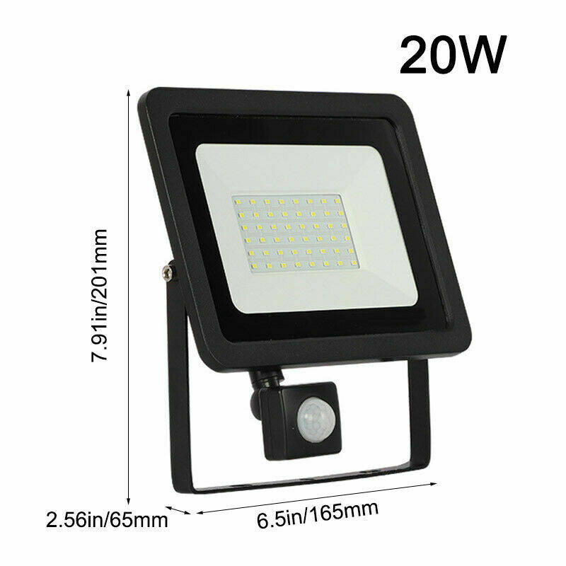 LED Flood Light with Motion Sensor Outdoor Garden Waterproof 10W 50W 100W 6000K