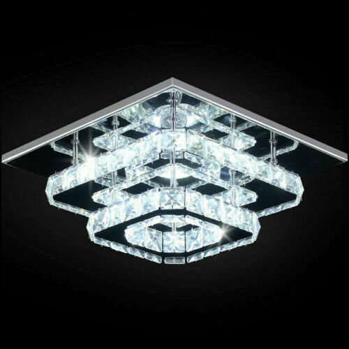 Ceiling Lights Chandelier Bilayer Aisle Light Decoor 36W LED Crystal Square 30cm