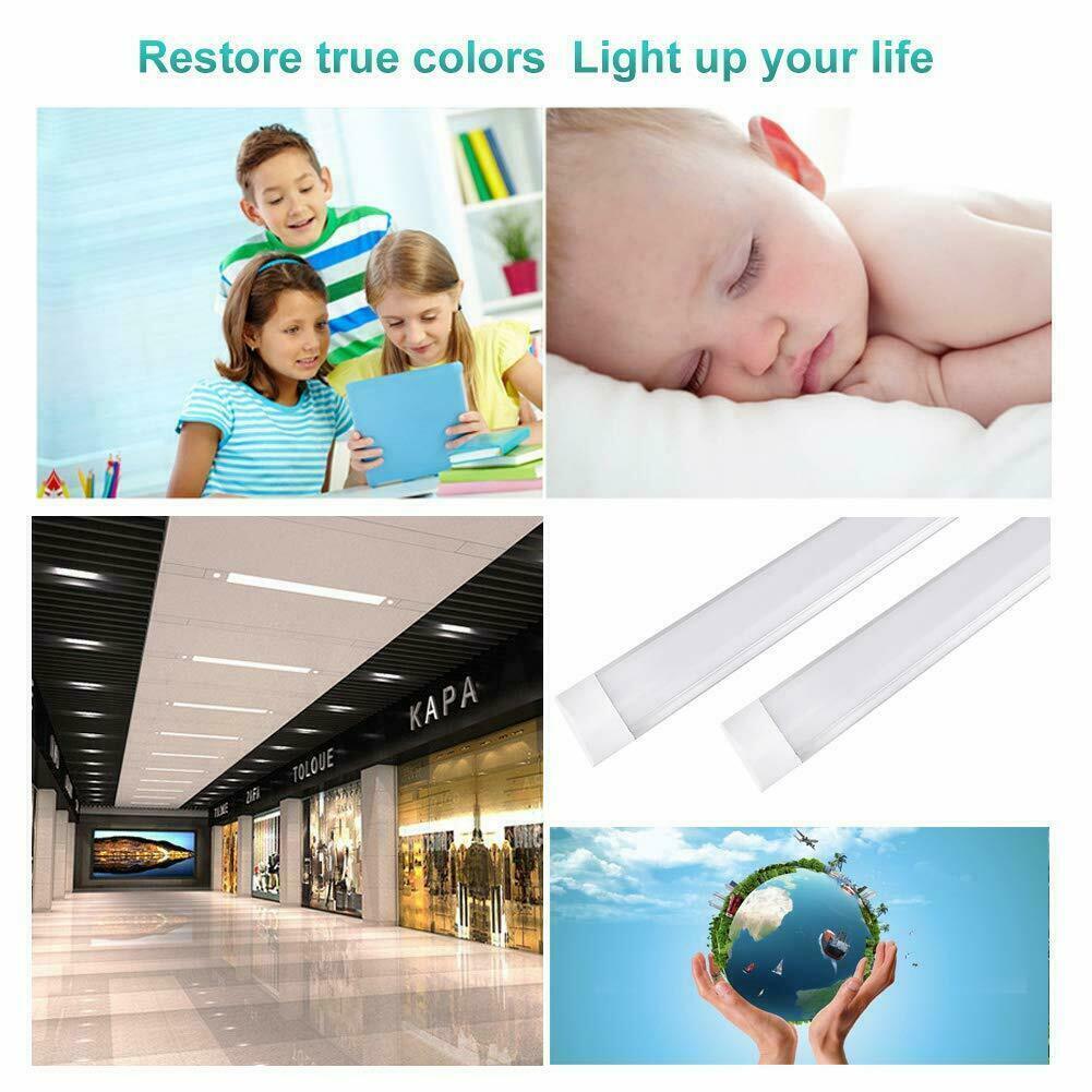 5× 90CM LED Slim Ceiling Batten Tube Light 30W Fluorescent Bar Lamp Cool White